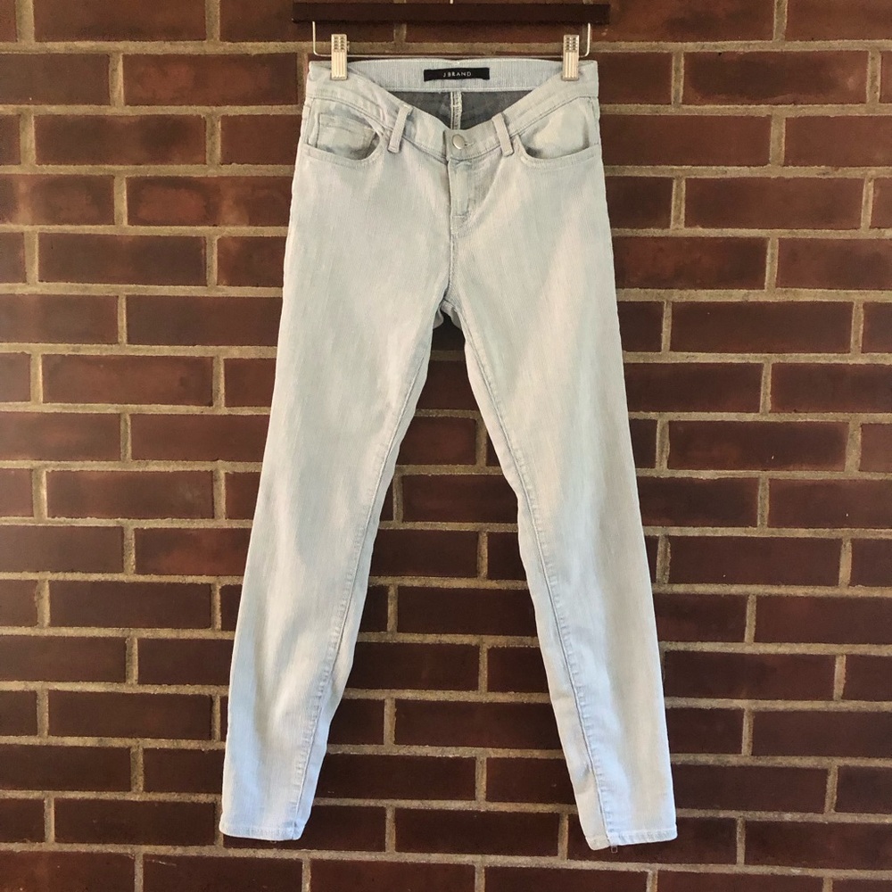 Never worn J Brand Cass skinny ankle zip jeans pants cropped stripe 24